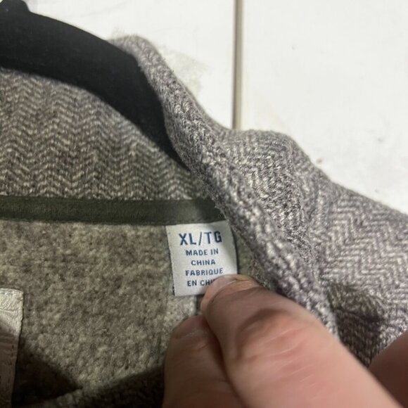 Tommy Bahama Quarter Zip Sweater Pullover Chevron Grey White Sz XL Golf Outdoor - Picture 9 of 13